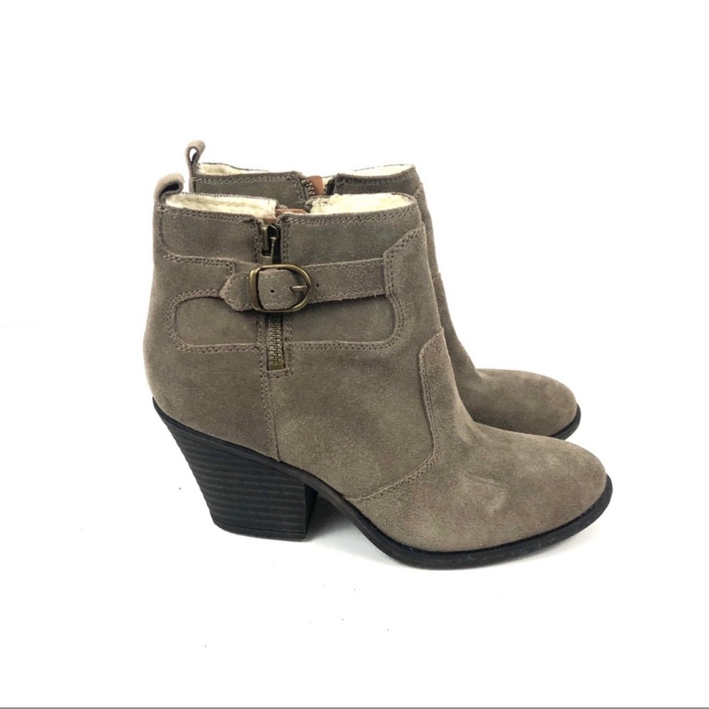 Lucky Brand suede booties 7.5